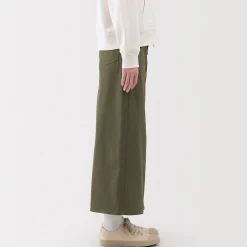 Best Muji Falda acampanada elástica de corte chino para mujer