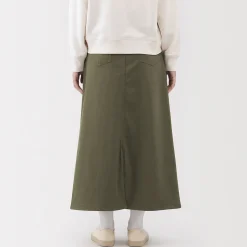 Best Muji Falda acampanada elástica de corte chino para mujer