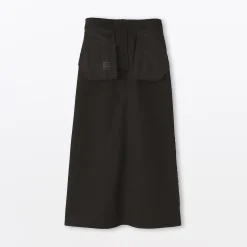Best Muji Falda acampanada elástica de corte chino para mujer