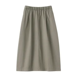 Sale Muji Falda cómoda de corte midi y algodón lavado para mujer