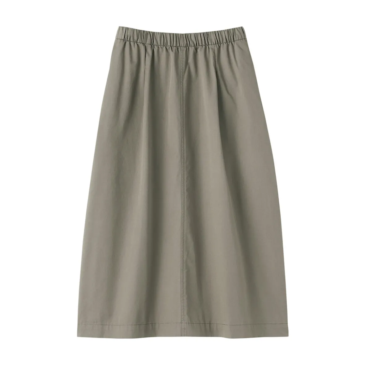 Sale Muji Falda cómoda de corte midi y algodón lavado para mujer
