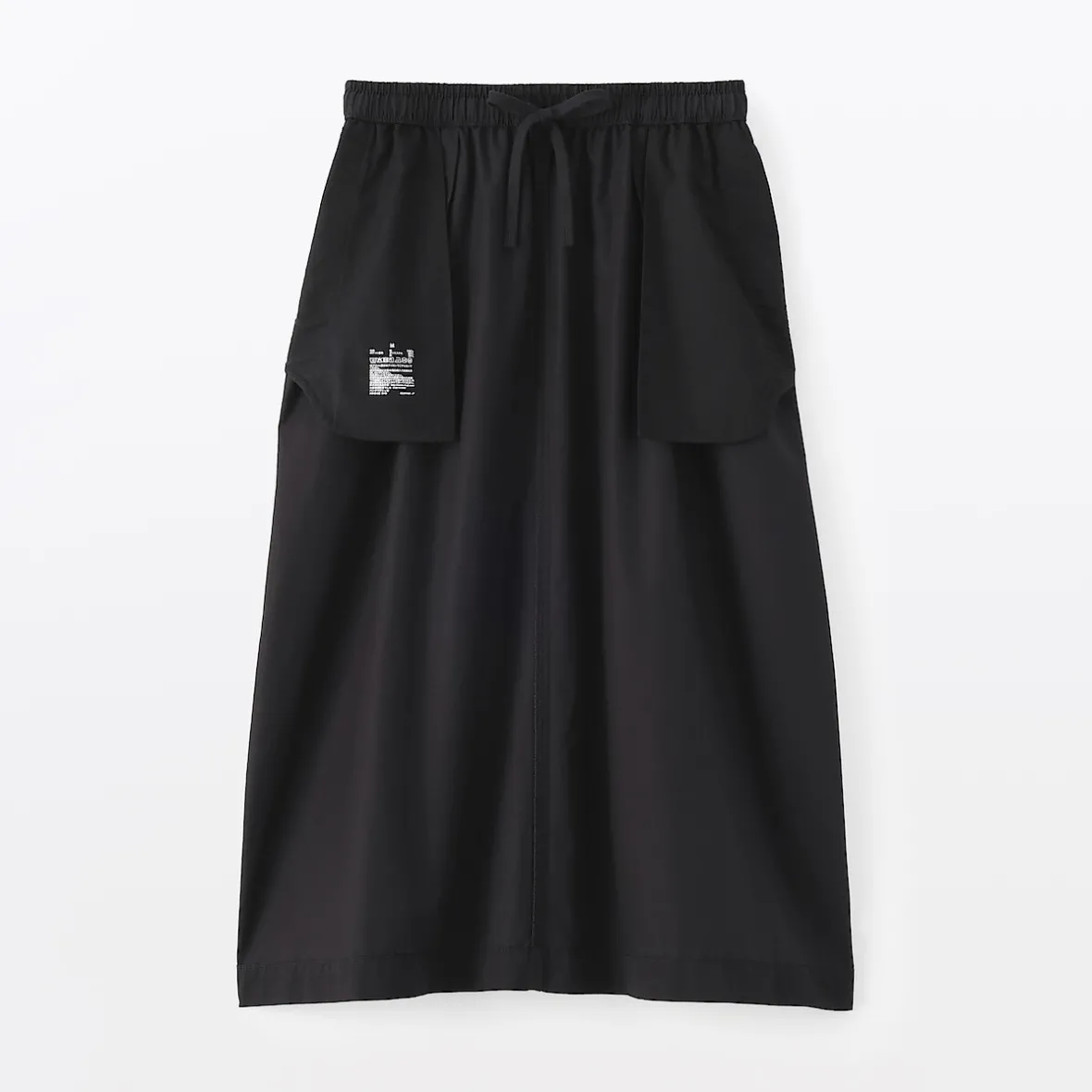 Sale Muji Falda cómoda de corte midi y algodón lavado para mujer