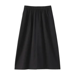 Sale Muji Falda cómoda de corte midi y algodón lavado para mujer