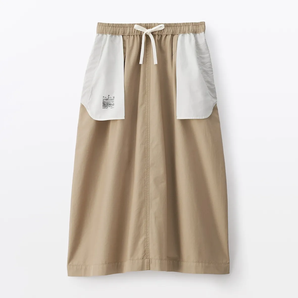 Sale Muji Falda cómoda de corte midi y algodón lavado para mujer