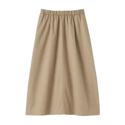 Sale Muji Falda cómoda de corte midi y algodón lavado para mujer