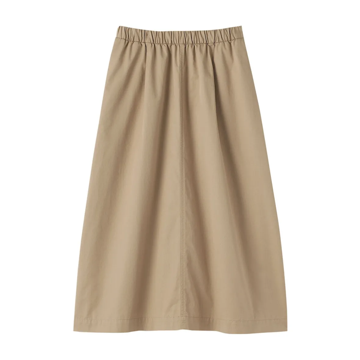 Sale Muji Falda cómoda de corte midi y algodón lavado para mujer