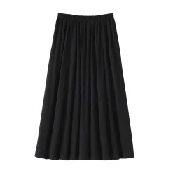 Sale Muji Falda midaxi fruncida de punto de mezcla de lyocell para mujer