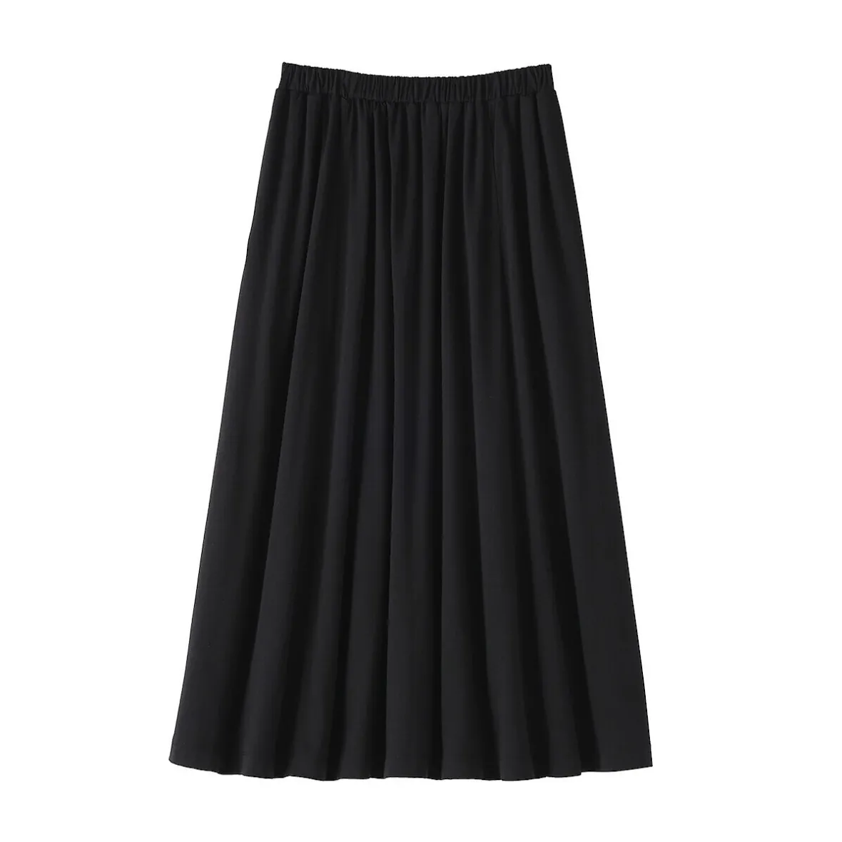 Sale Muji Falda midaxi fruncida de punto de mezcla de lyocell para mujer
