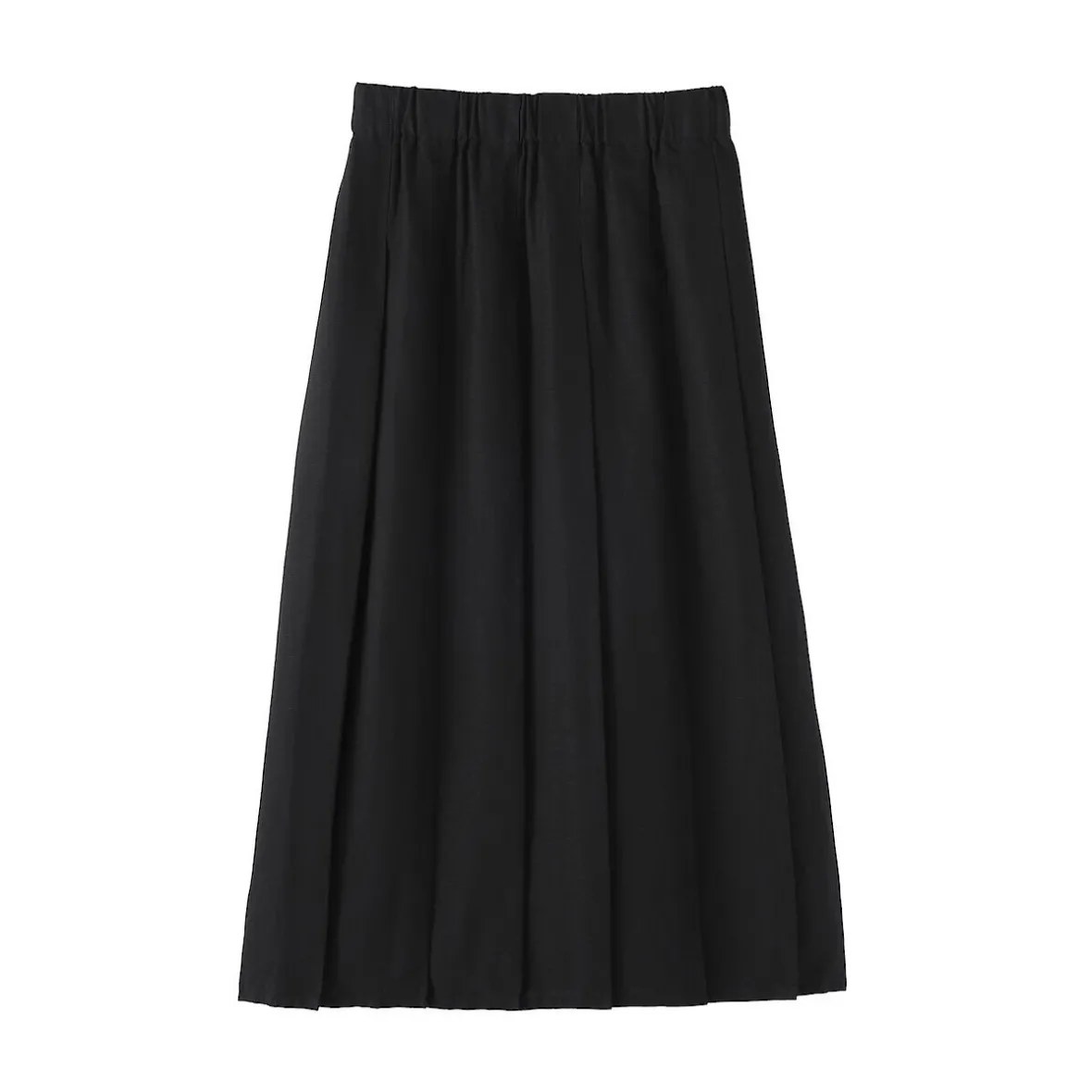 Online Muji Falda plisada de lino y lyocell para mujer