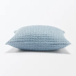 Clearance Muji Funda de cojín de tejido waffle de algodón orgánico lavado