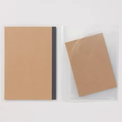 Muji Funda de libro de polipropileno con bolsillos