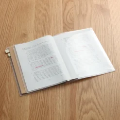 Muji Funda de libro de polipropileno con bolsillos