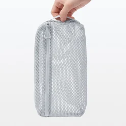 New Muji Funda de malla de poliéster - Mediana, Gris