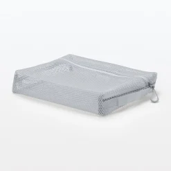 Muji Funda de malla de poliéster - Grande, Gris