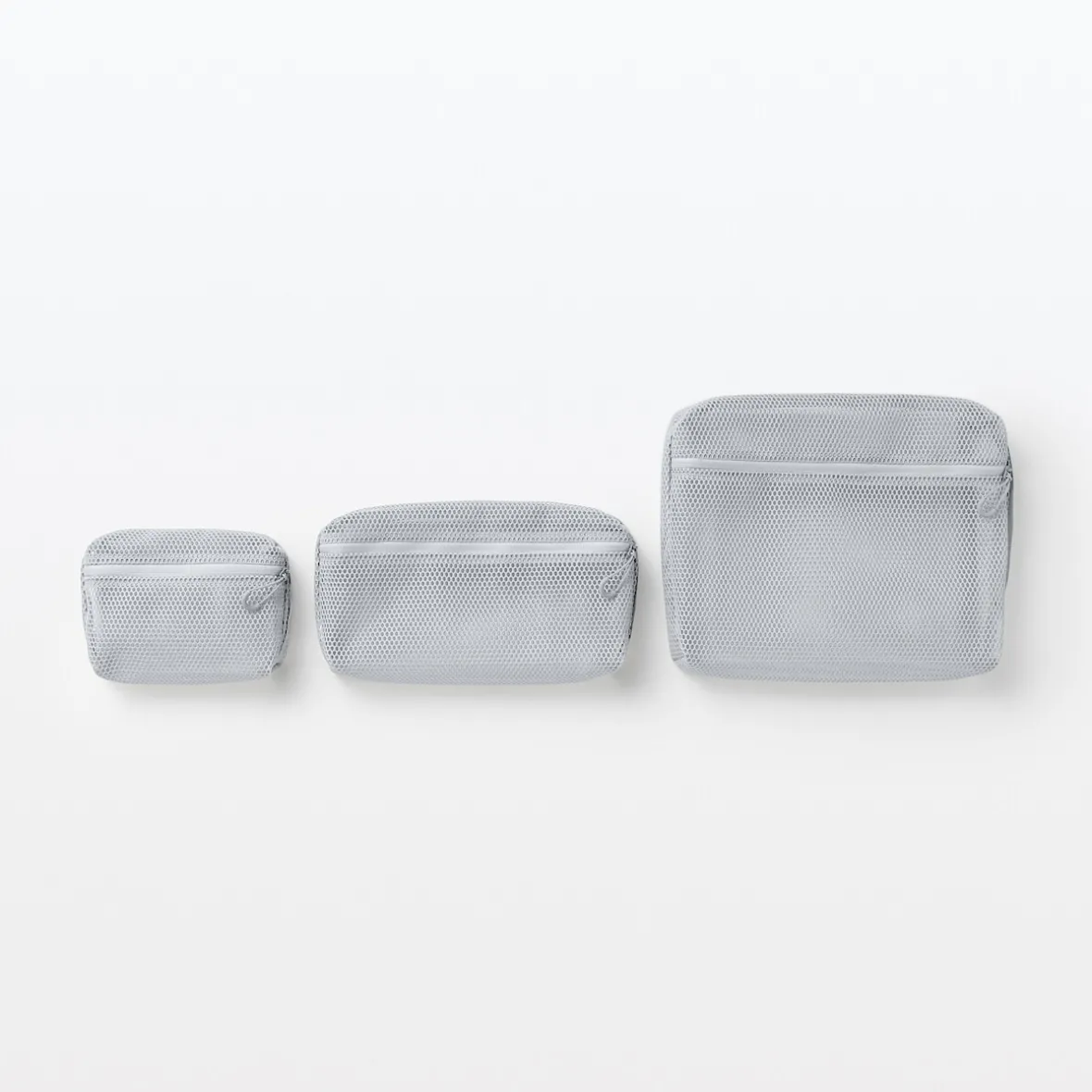 Muji Funda de malla de poliéster - Grande, Gris