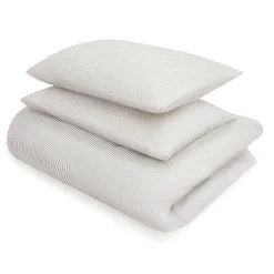 Hot Muji Funda nórdica de algodón con acabado lavado ‐ Doble, Rayé