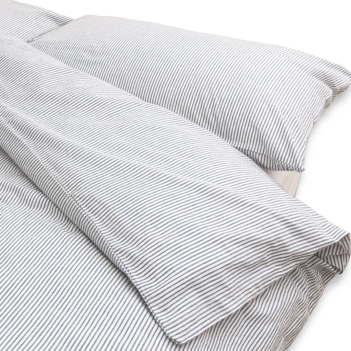 Hot Muji Funda nórdica de algodón con acabado lavado ‐ Doble, Rayé