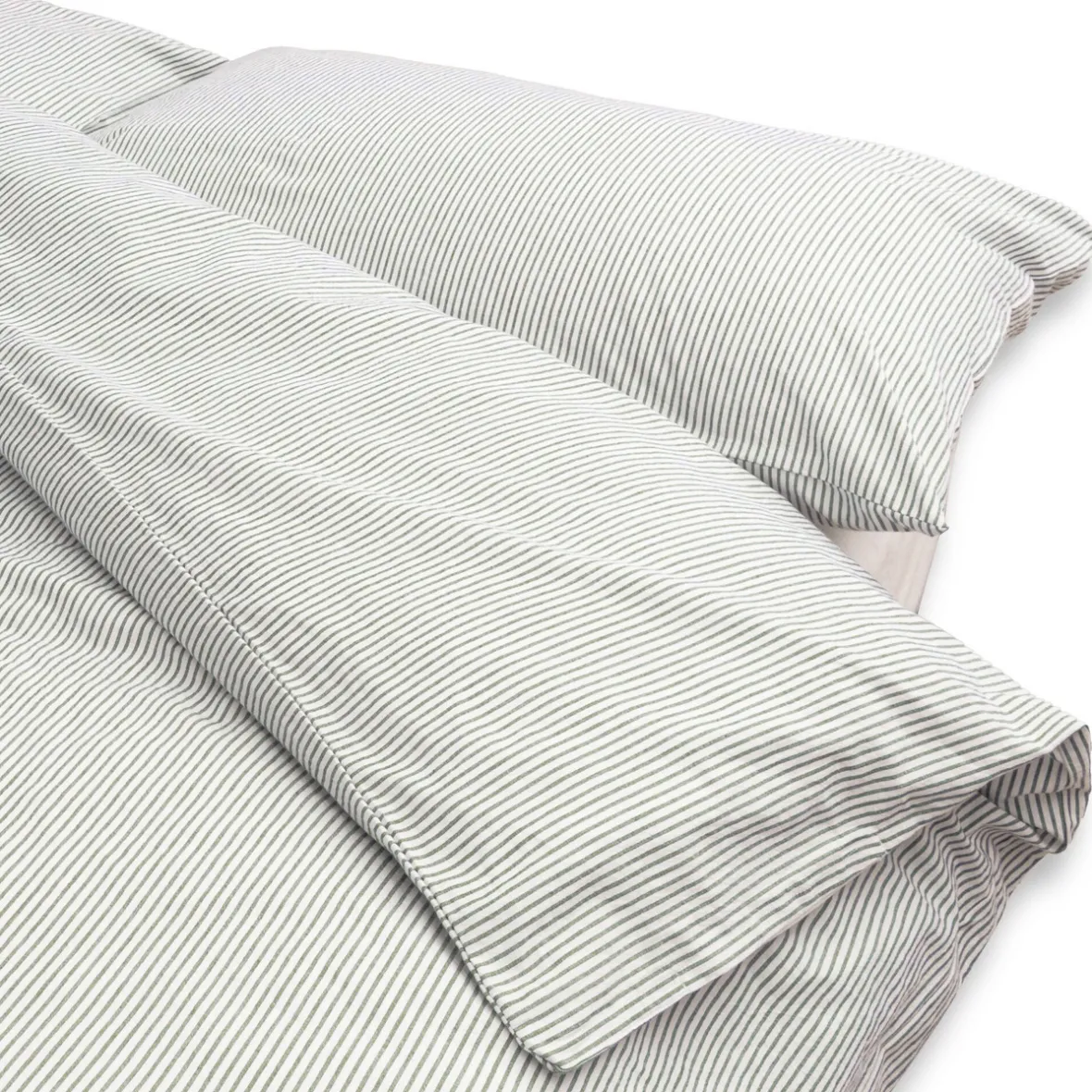 Outlet Muji Funda nórdica de algodón con acabado lavado ‐ Doble grande, Rayé