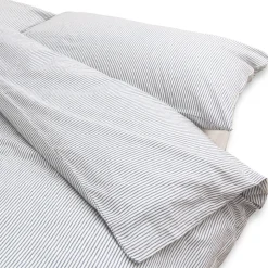 New Muji Funda nórdica de algodón con acabado lavado ‐ Individual, Rayé