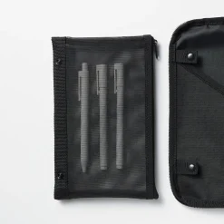 Muji Funda para agenda de poliéster con estuche para bolígrafos A5