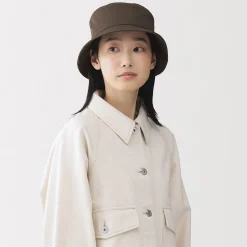 Online Muji Gorro de pescador de sarga de algodón