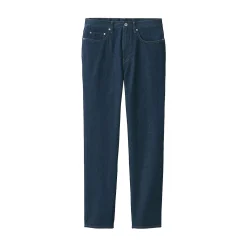Clearance Muji Jeans de pierna recta de mezcla de kapok para hombre