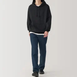 Clearance Muji Jeans de pierna recta de mezcla de kapok para hombre