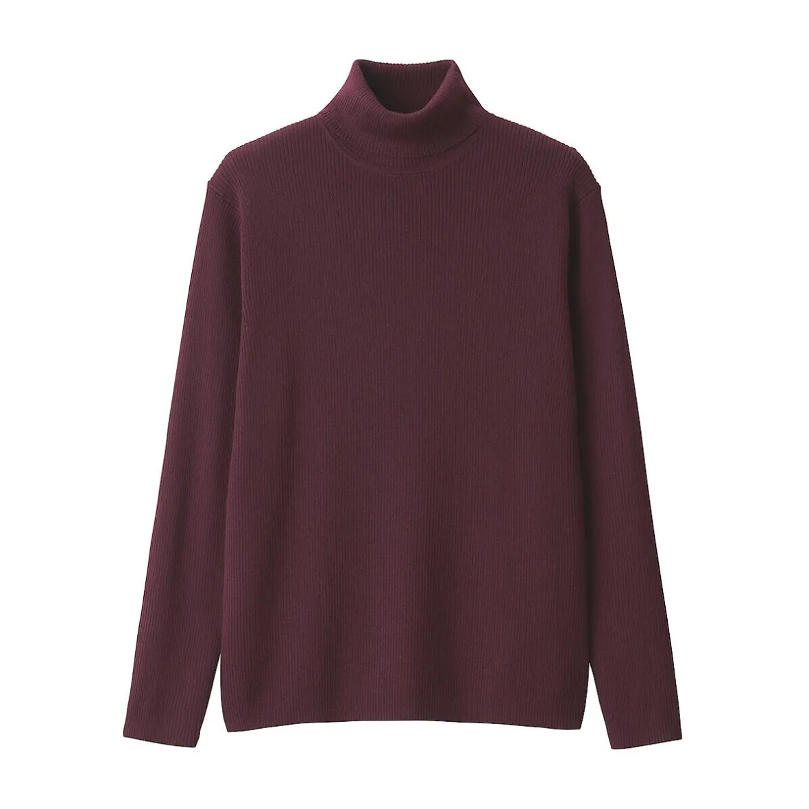 Outlet Muji Jersey de lana con cuello de tortuga acanalado