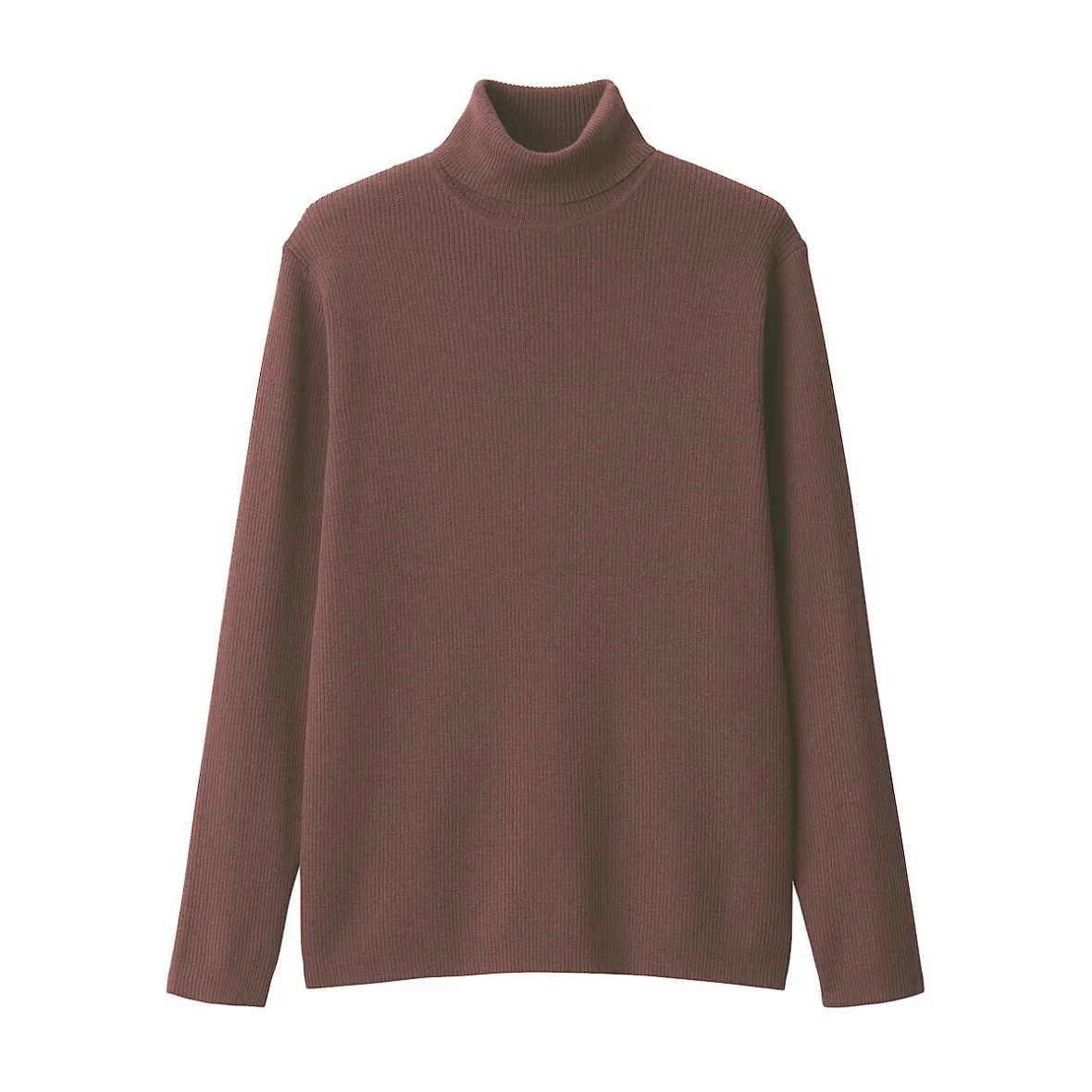 Outlet Muji Jersey de lana con cuello de tortuga acanalado