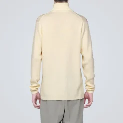 Outlet Muji Jersey de lana con cuello de tortuga acanalado