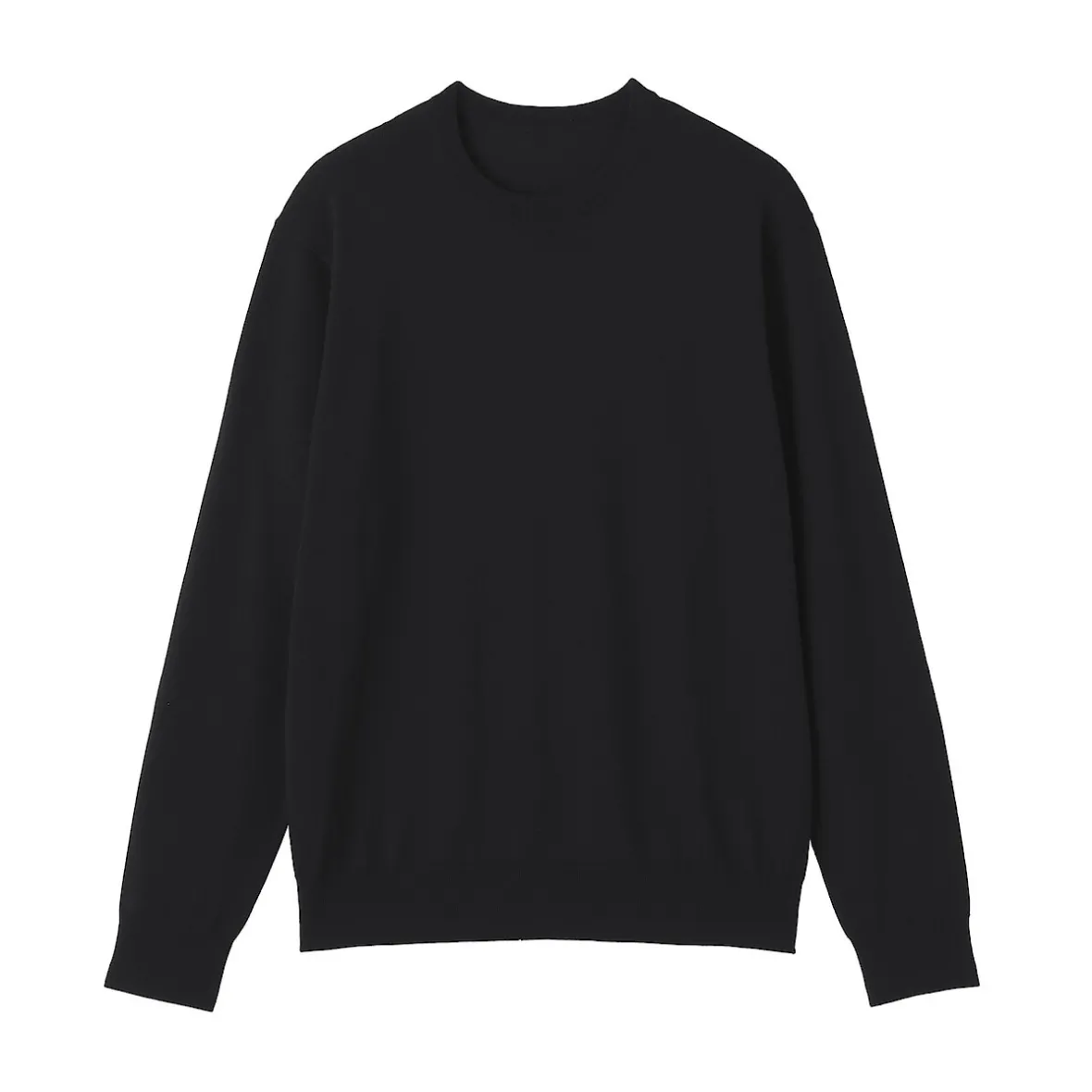 Sale Muji Jersey de lana de punto fino con cuello redondo para hombre