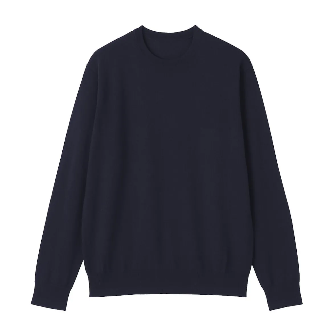 Sale Muji Jersey de lana de punto fino con cuello redondo para hombre