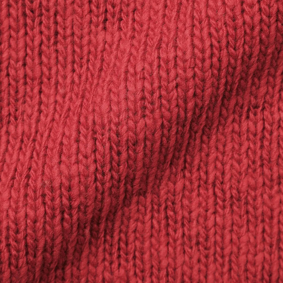 Outlet Muji Jersey de lana merina, punto grueso y cuello redondo para hombre