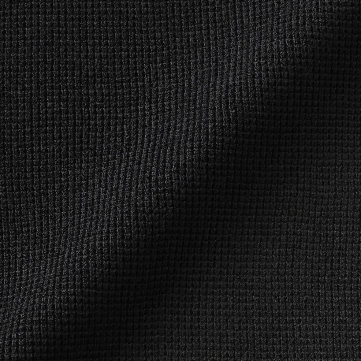 New Muji Jersey de punto con cuello redondo y tejido waffle en mezcla de algodón para hombre