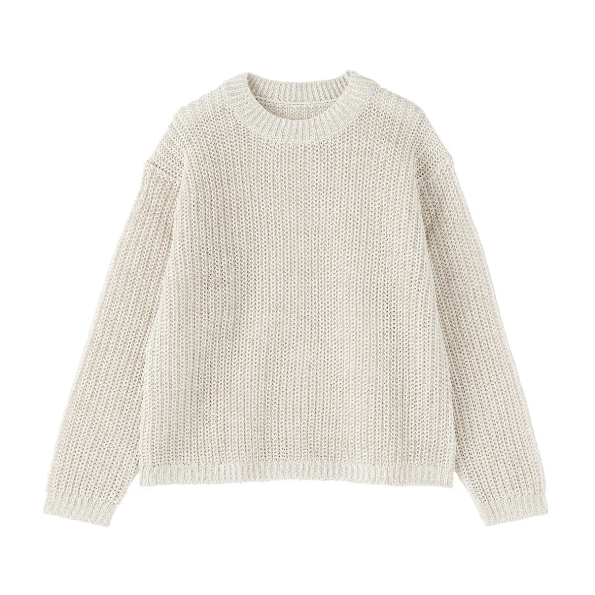 Discount Muji Jersey de punto grueso de algodón orgánico con trenzado para hombre