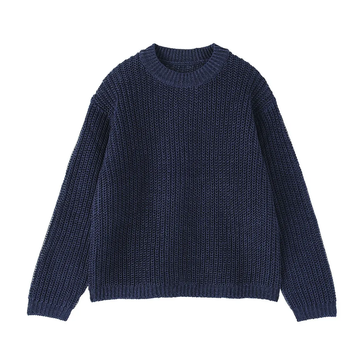 Discount Muji Jersey de punto grueso de algodón orgánico con trenzado para hombre