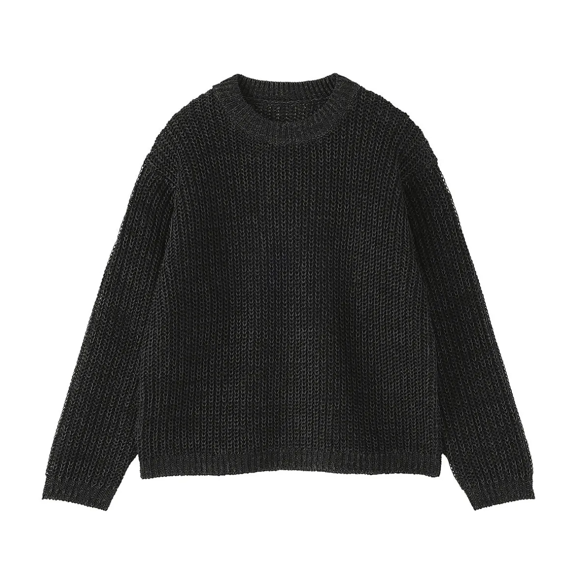 Discount Muji Jersey de punto grueso de algodón orgánico con trenzado para hombre