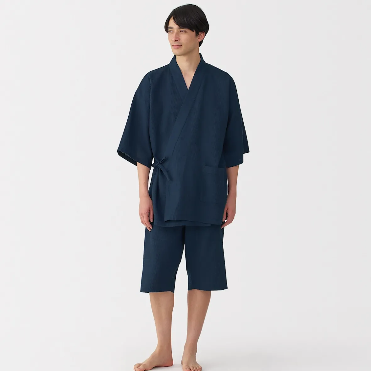 Muji Jinbei waffle unisex de mezcla de lyocell