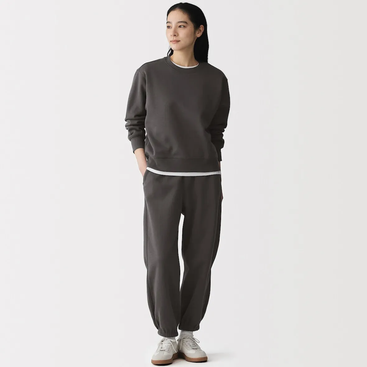 Outlet Muji Joggers de mezcla de algodón para mujer