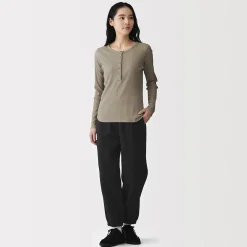 Outlet Muji Joggers de mezcla de algodón para mujer