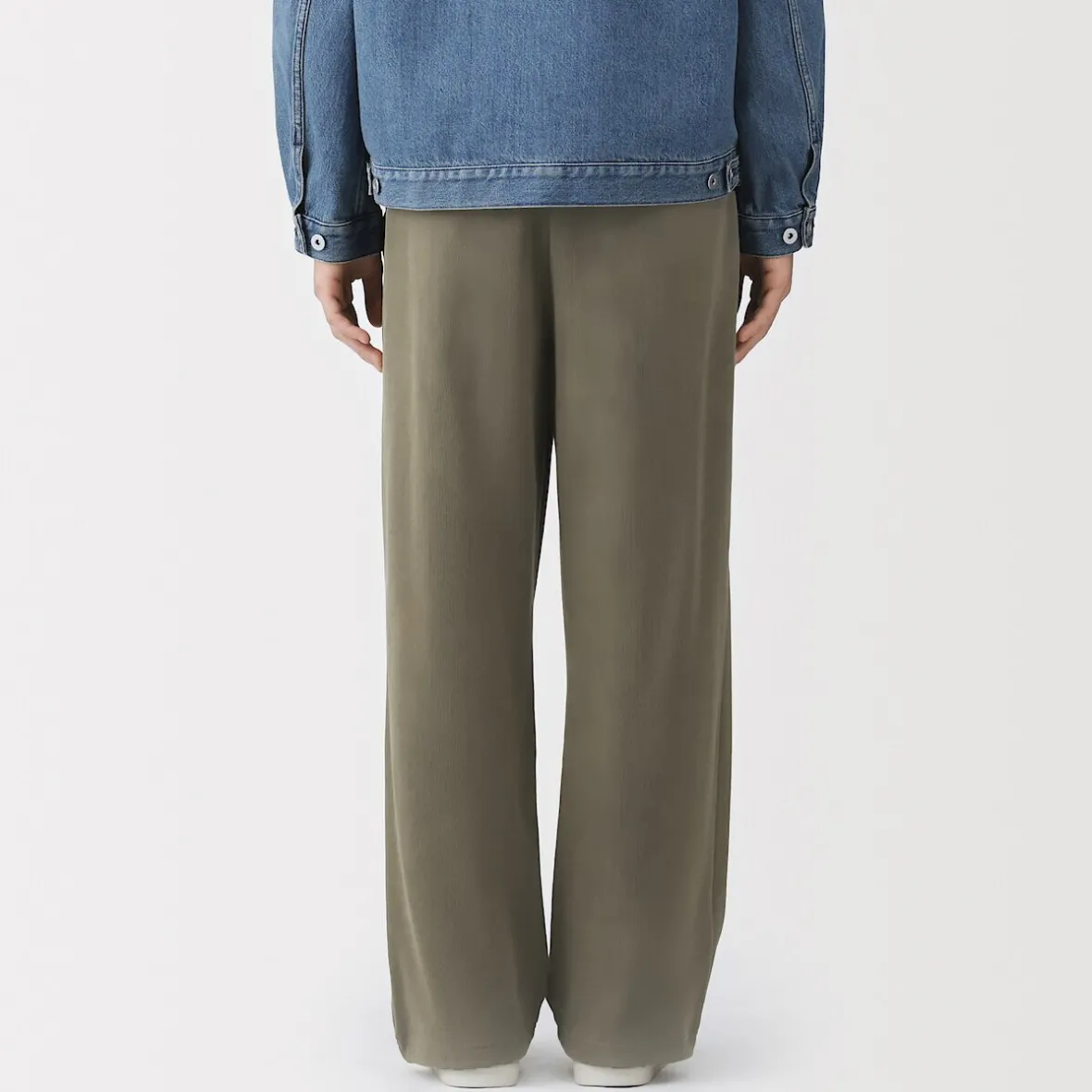 Sale Muji Joggers de punto con dobladillo abierto para hombre