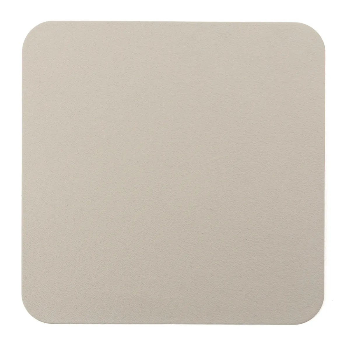 Hot Muji Juego de 4 posavasos rectangulares de cuero reciclado, Gris Ceniza