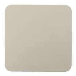 Hot Muji Juego de 4 posavasos rectangulares de cuero reciclado, Gris Ceniza