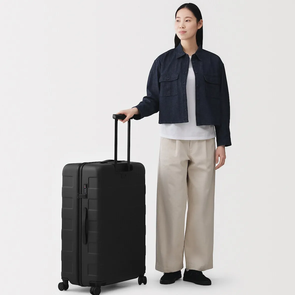 Clearance Muji Maleta Trolley Rígida 105L, Grande