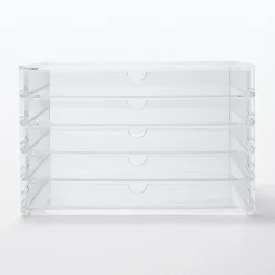 Online Muji Módulo acrílico apilable de 5 cajones, ancho
