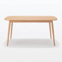 Muji Mesa con patas redondeadas de haya maciza ‐ Mediana