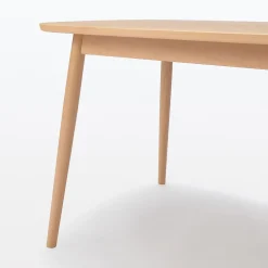 Muji Mesa con patas redondeadas de haya maciza ‐ Mediana
