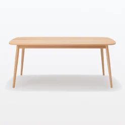 Discount Muji Mesa con patas redondeadas de haya maciza ‐ Grande