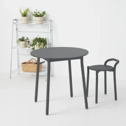 Muji Mesa de aluminio - Pequeña - Gris oscuro