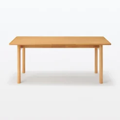 Hot Muji Mesa de madera de caucho rectangular grande